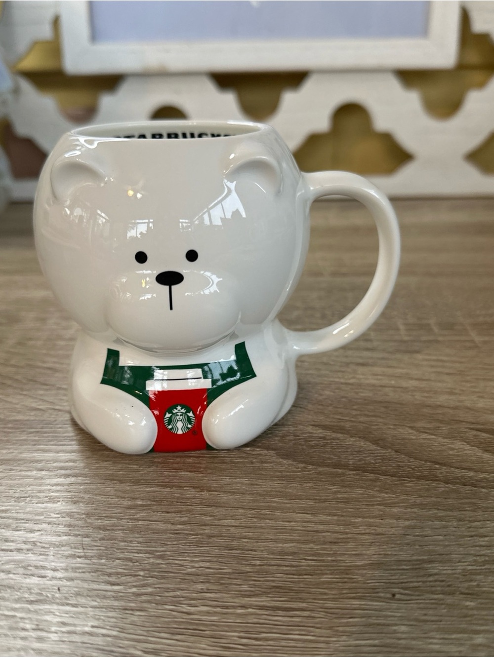 Starbucks Barista Bear Ceramic Mug - 12oz White - 2025 Limited Edition - NEW